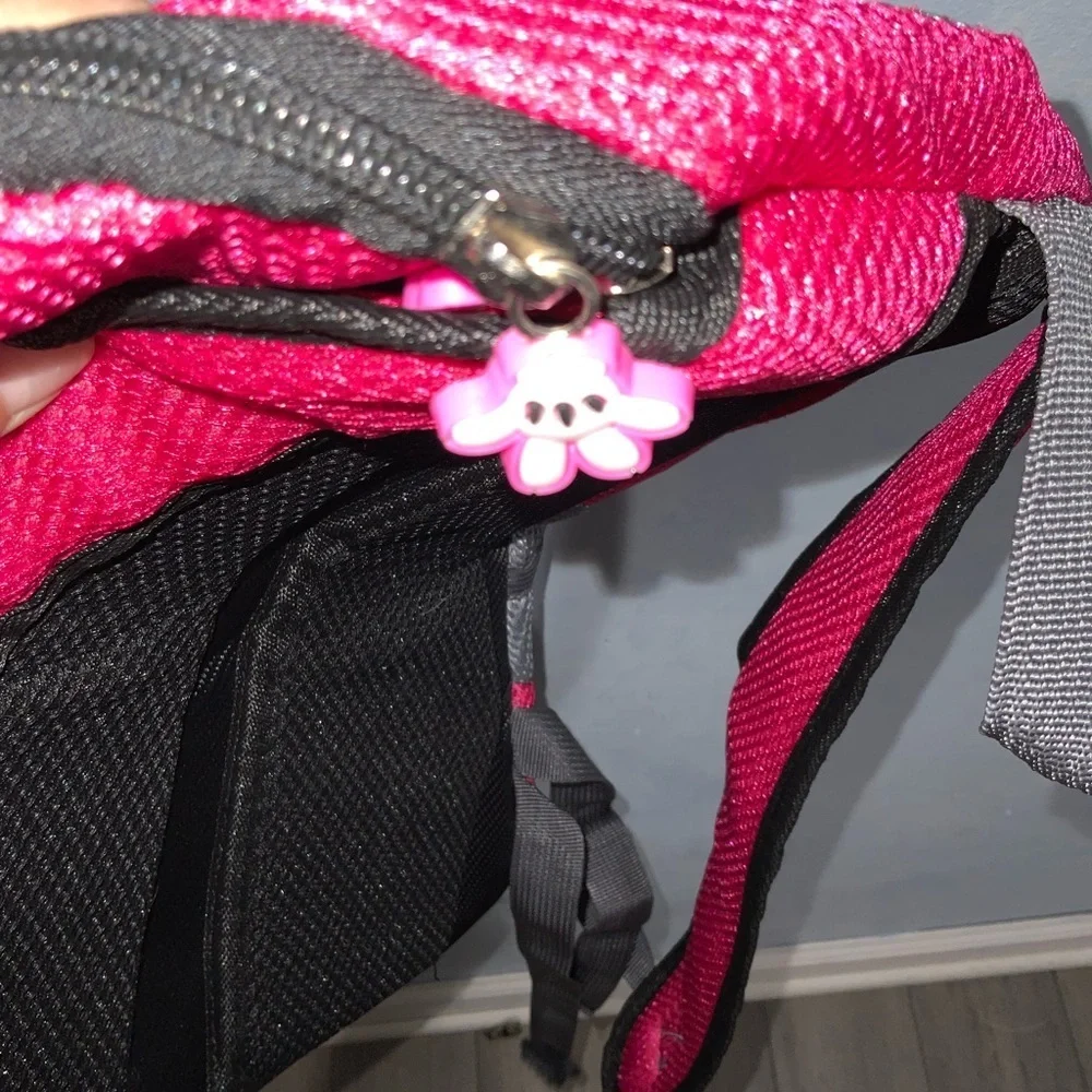 Small Dog Front Or Backpack Carrier~Pink~Breathable Nylon~Adjustable Straps